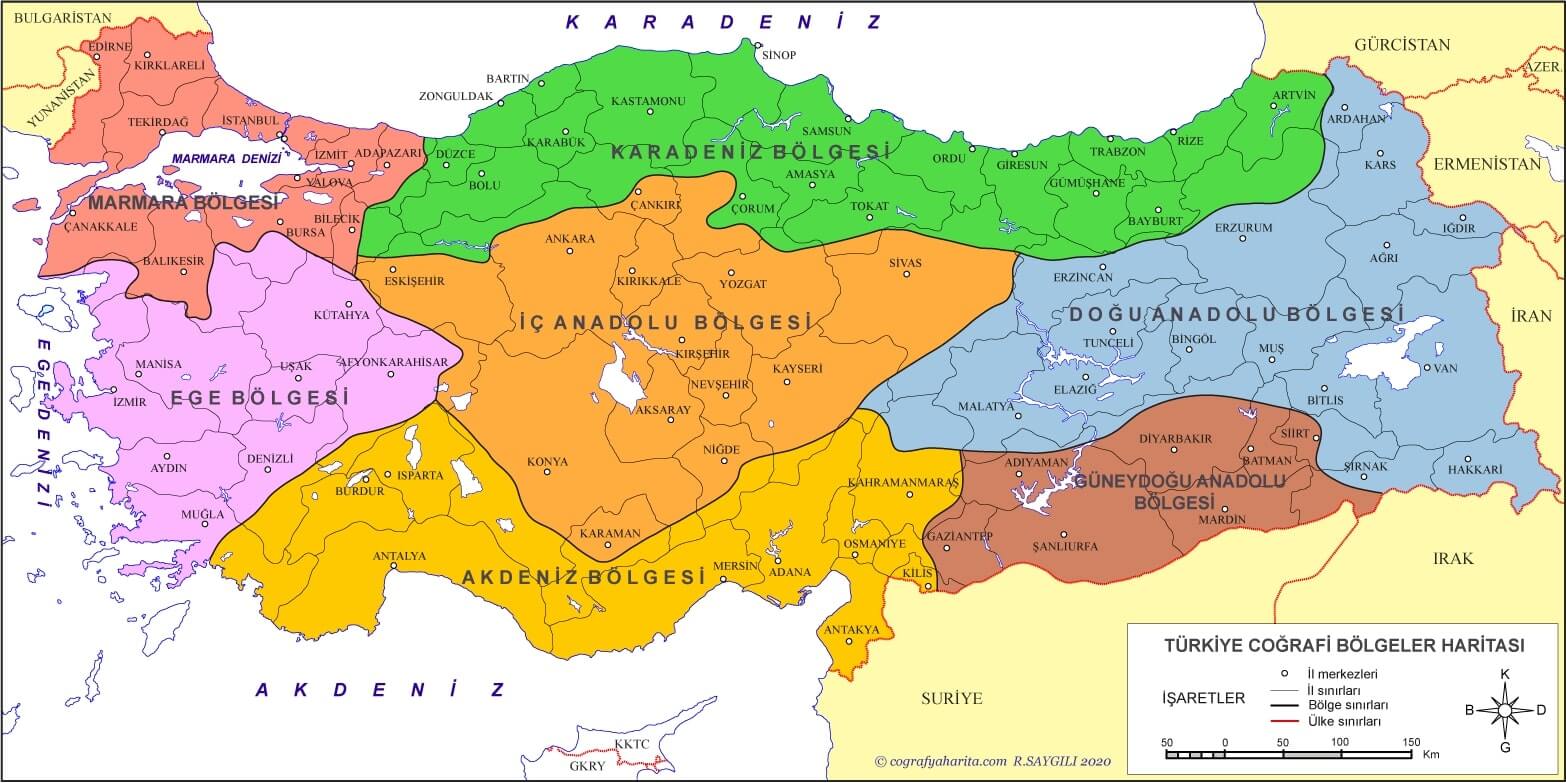 Türkiye Bölgeler Haritası