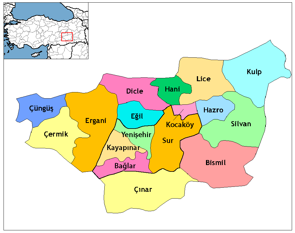 Diyarbakır İlçeleri Haritası