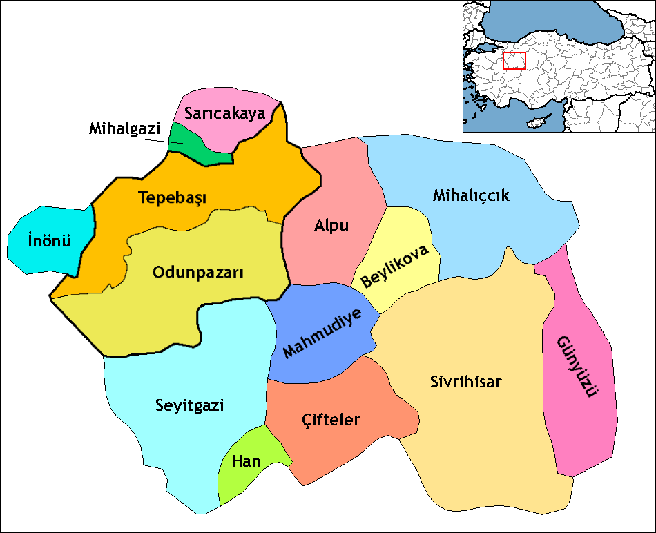 Eskişehir İlçeleri Haritası