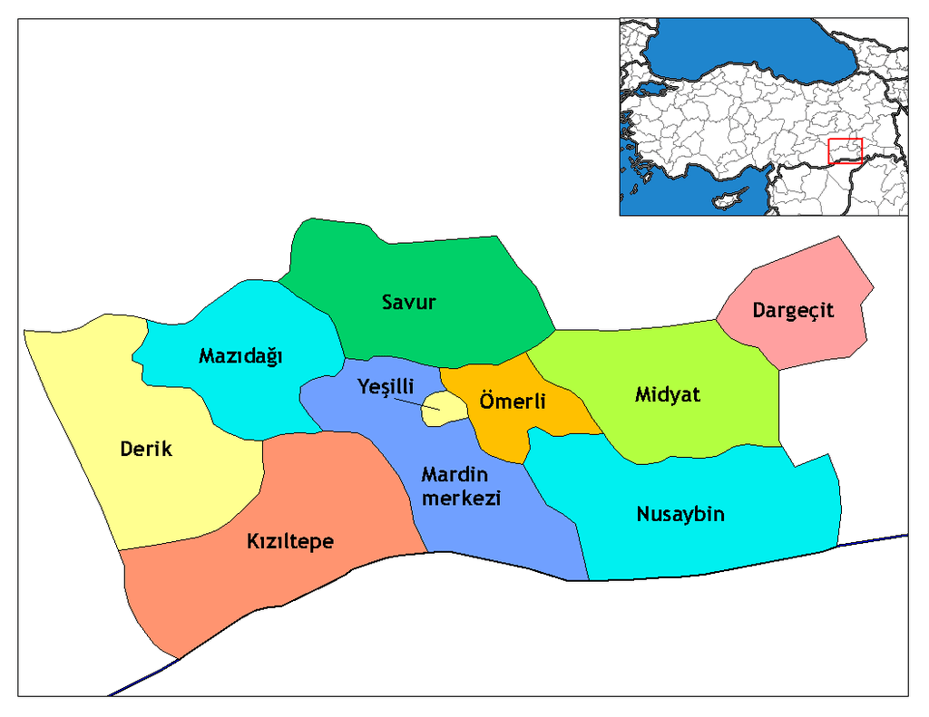 Mardin İlçeleri Haritası