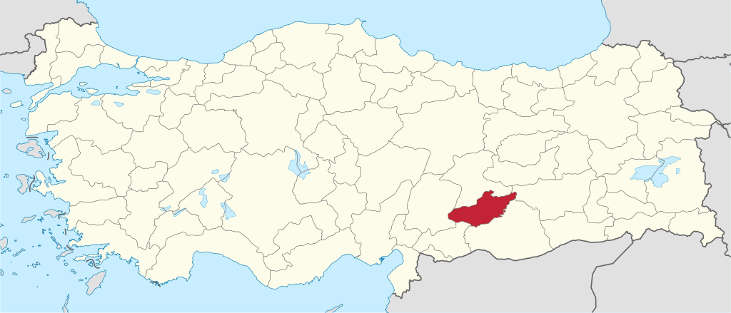 Adıyaman'ın Türkiye haritası üzerindeki konumu