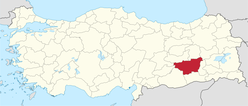 Diyarbakır'ın Türkiye haritası üzerindeki konumu