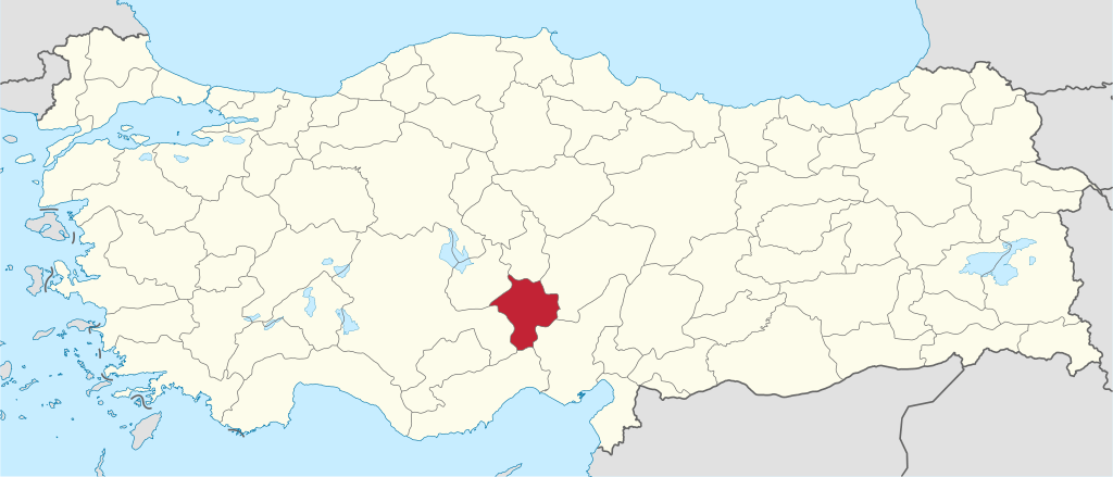 Niğde'nin Türkiye haritası üzerindeki konumu